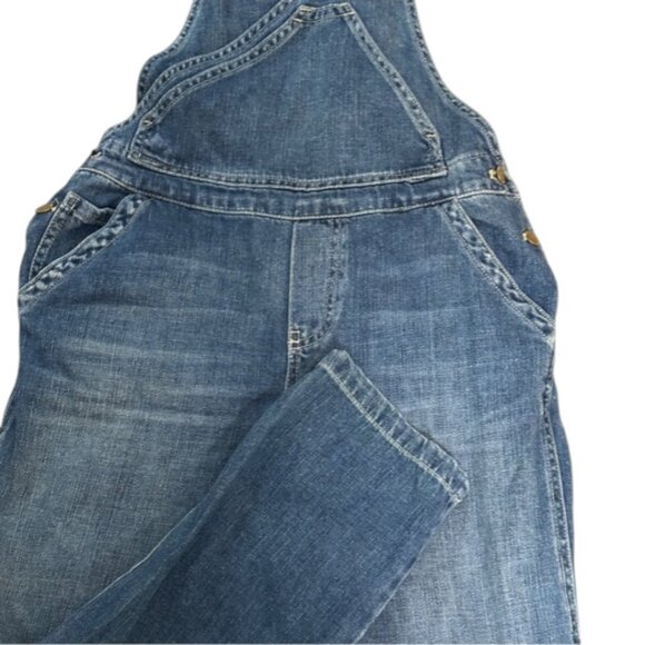 Free People V-neck Cross back Bib Relaxed Overalls Straight Leg Size 25 - Picture 5 of 13